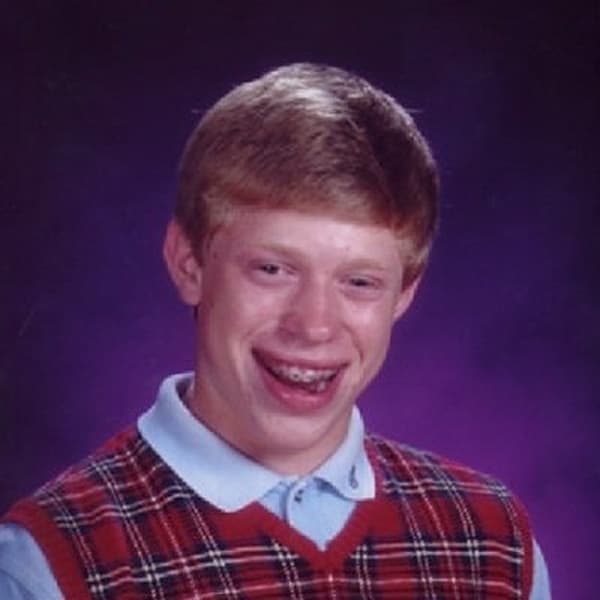 Bad Luck Brian meme template