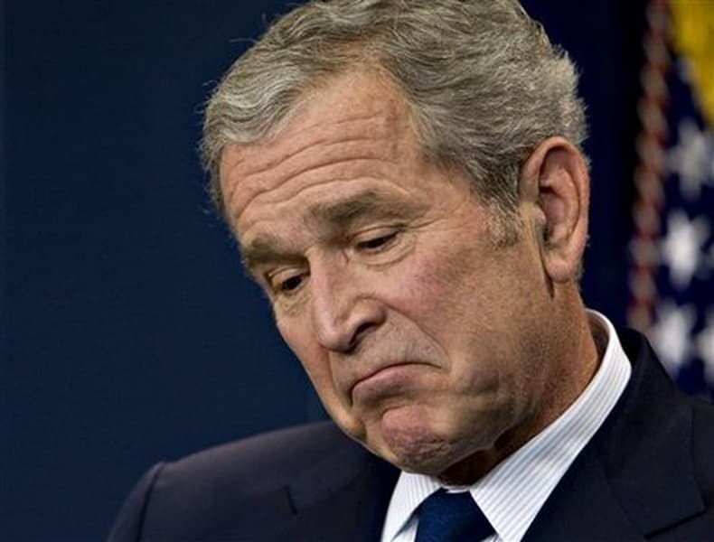 Sad George Bush meme template