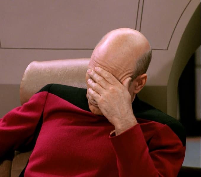 Facepalm meme template