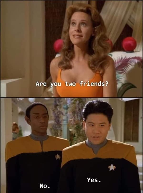 Are You Two Friends? meme template